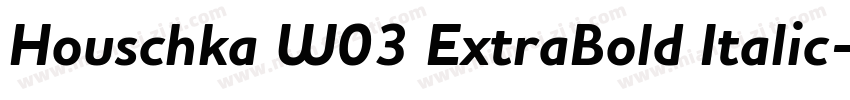 Houschka W03 ExtraBold Italic字体转换